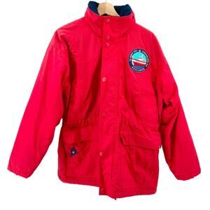 Vintage 90s Ship to Shore Red Explorer Cruise Zip-Hood Anorak Parka